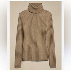 Banana Republic Ribbed Merino Wool Turtleneck Sweater